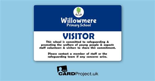 Primary School Visitor Card Navy Tree